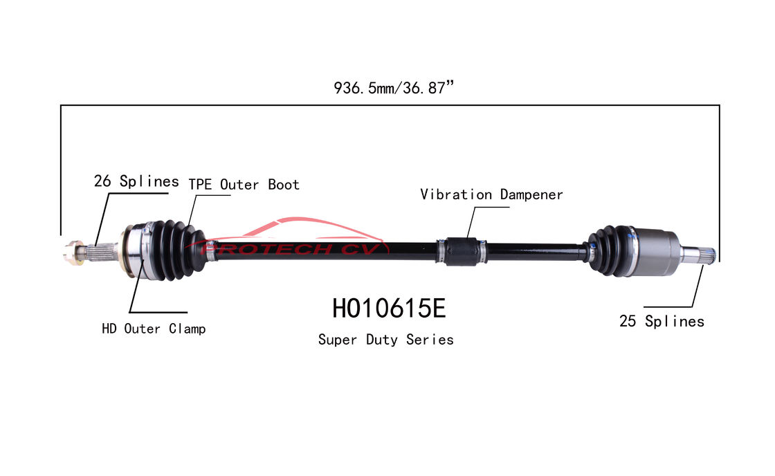 20CrMnTi Steel CV Axle Shaft Assembly 2011-2015 Honda CR-Z Front Right